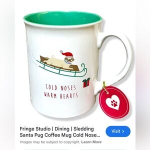 Fringe Studio Holiday Mug with Green Interior - New